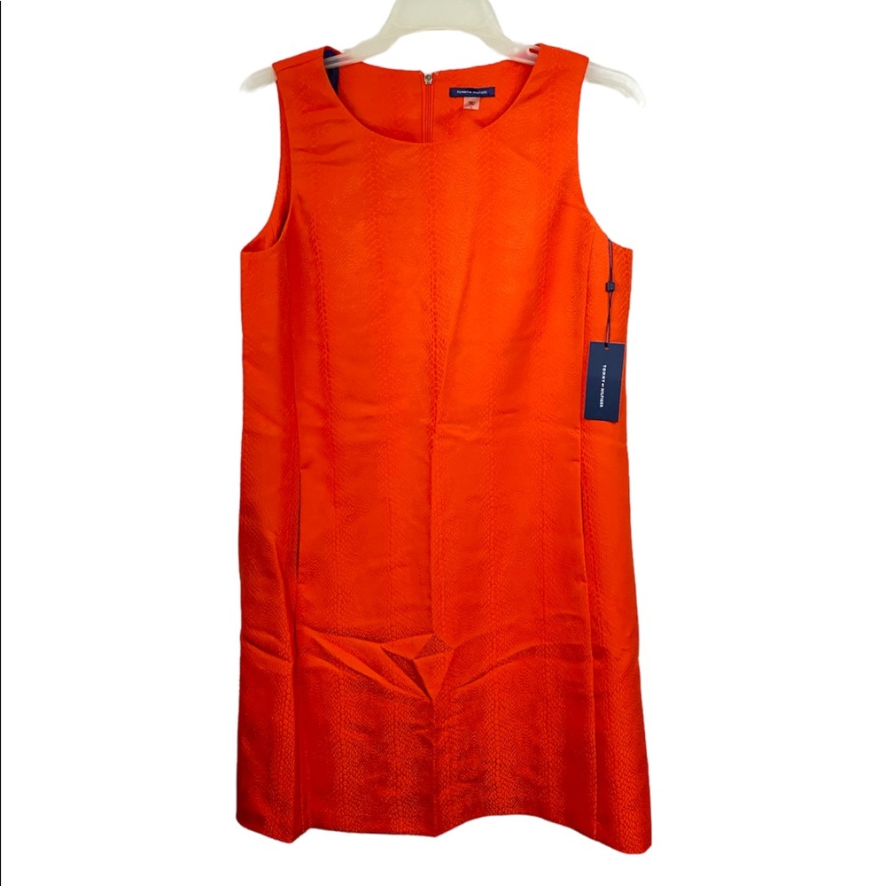 tommy hilfiger orange sleeveless dress NWT